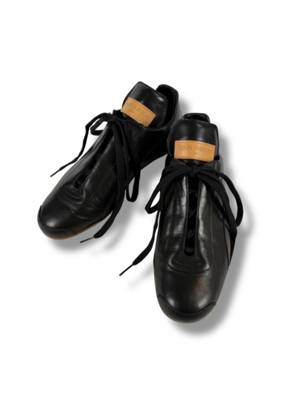 ★SOLD★ Louis Vuitton Leather Sneakers Black Football Soccer Shoes 5 - Picture 2 of 15